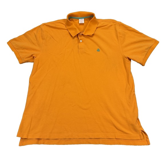 Brooks Brothers Other - Brooks Brothers Men's Performance Polo Shirt Size XXL Orange 2-Button‎ Cotton